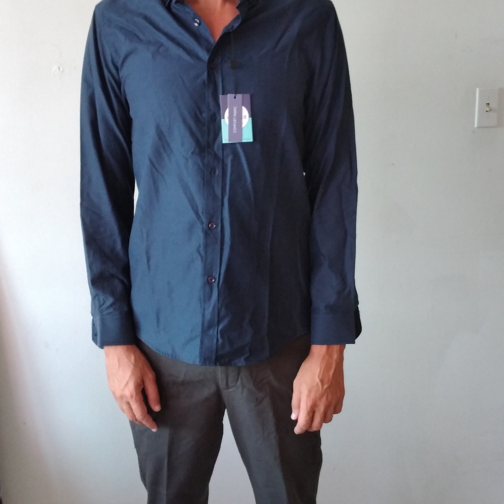 Stylish Dark Blue Men's Casual Shirt